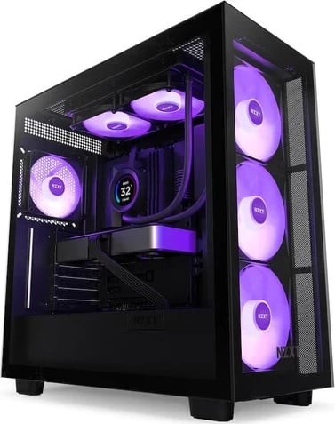 Ftohës me ujë NZXT Elite 240mm, RGB, i zi 