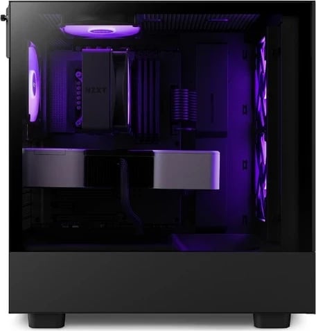 Kasë NZXT H5 Flow RGB, Midi Tower, pa furnizim, 1 x USB 3.1, 1 x USB-C 3.1, audio, e zezë