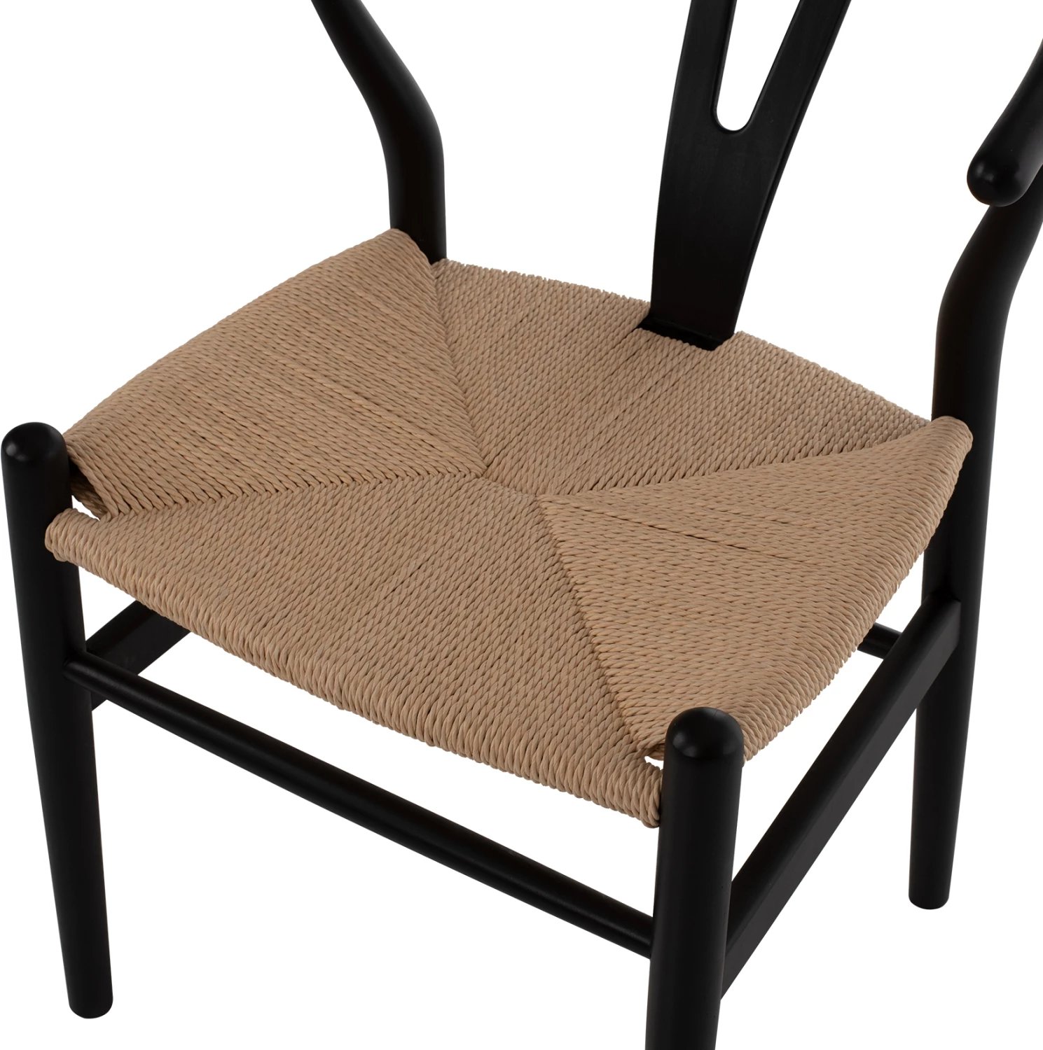 Karrige ngrënieje BRAVE FH8695.03 dru ahu, litar zi-bezhë, 48x55x73.5 cm