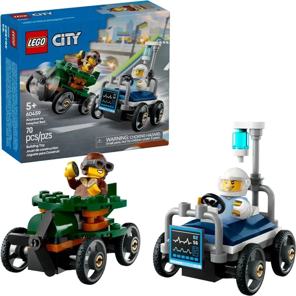 Set LEGO City 60459, Avion vs. Shtrat spitali, 2 minifigura