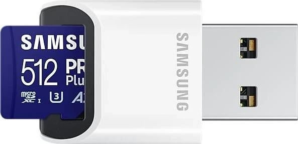 Kartë memorie Samsung Pro Plus, microSDXC, 512GB, 180MB/s