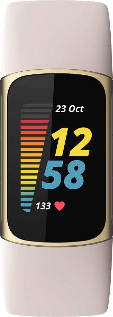 Smartwatch FitBit Charge 5, 1", e artë/bardhë