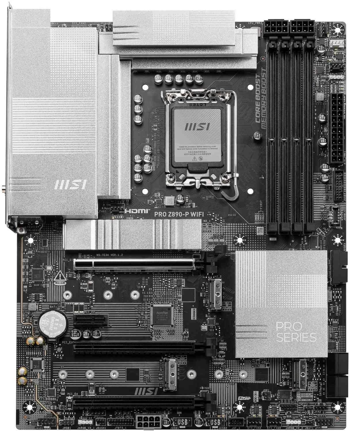 Pllakë amë MSI PRO Z890-P WIFI, Socket 1851, Chipset Intel Z890, DDR5, e bardhë