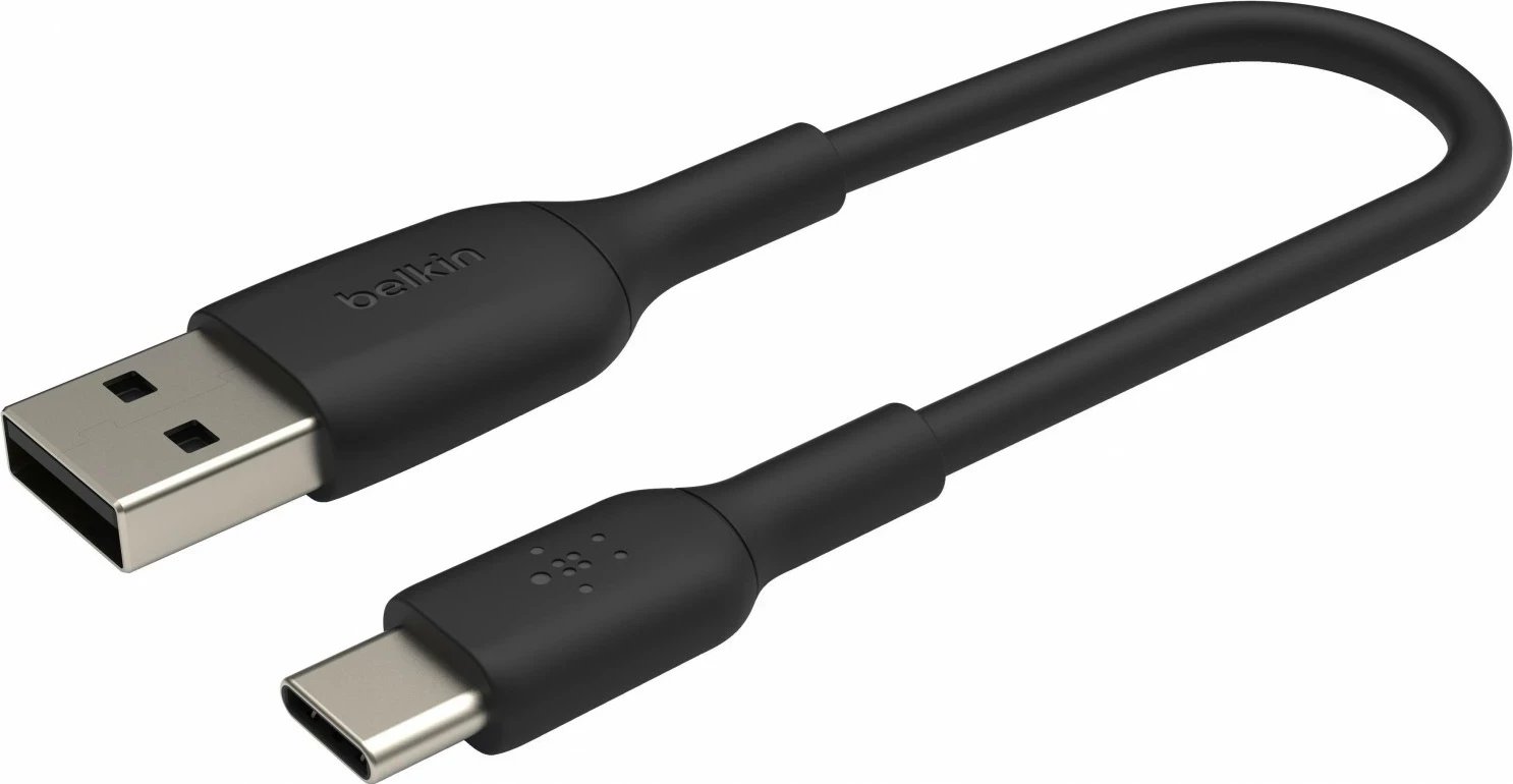 Kabëll Belkin CAB001bt, USB-A në USB-C, 0,15m, i zi