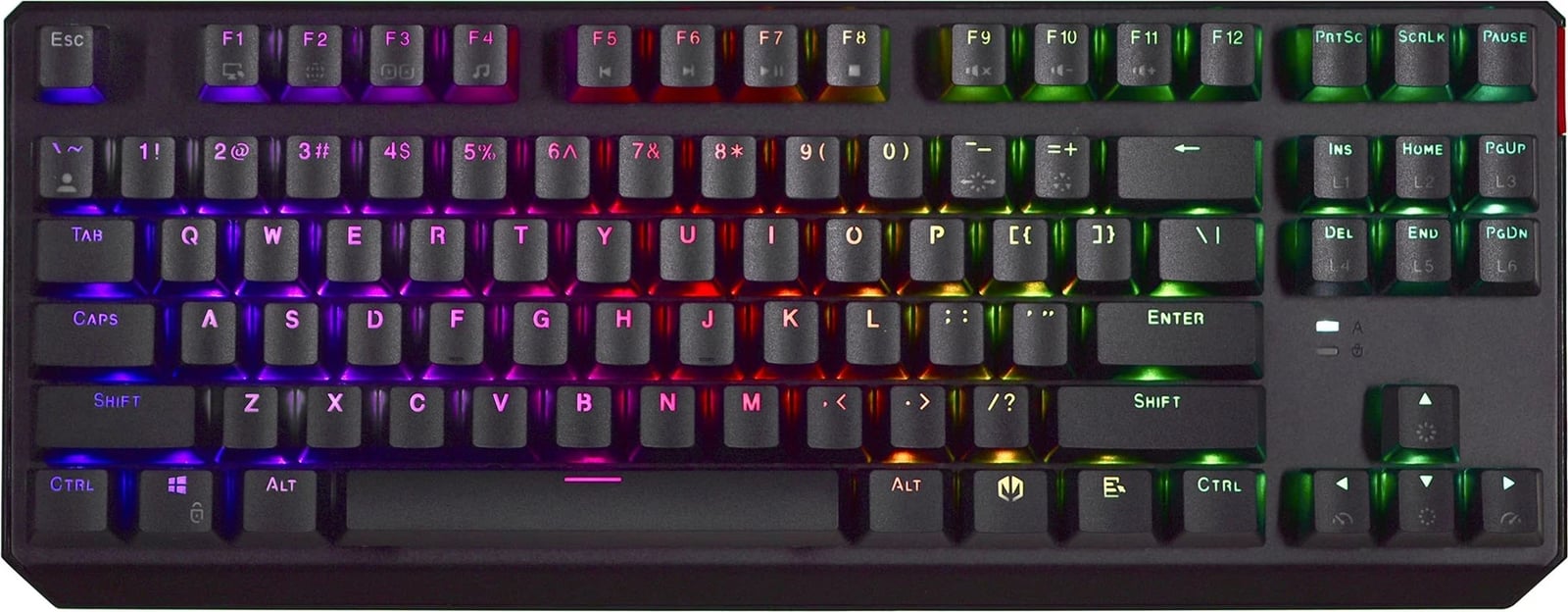 Tastierë gaming Endorfy, TKL, RGB, e zezë 