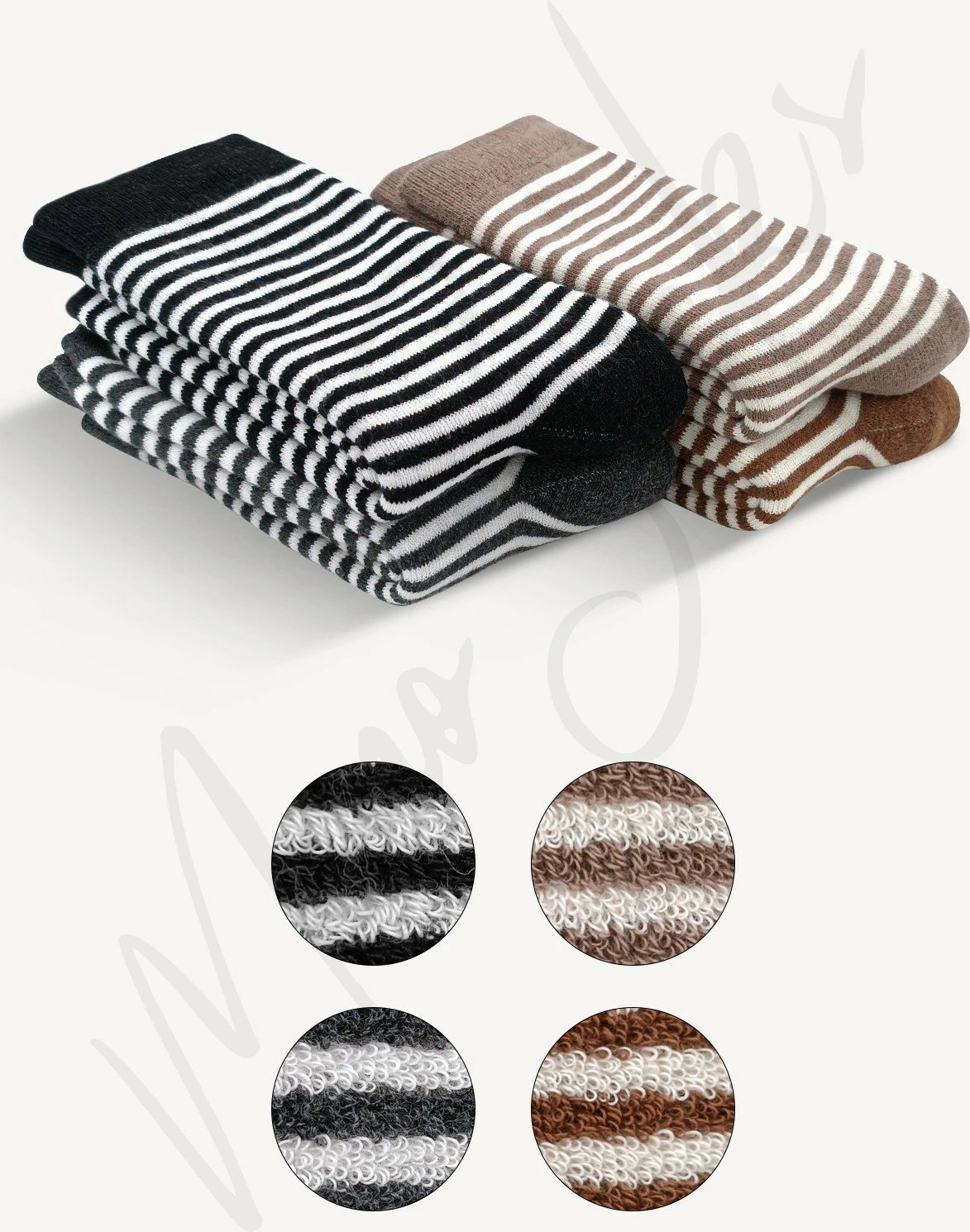 Çorape për femra Mono Socks, të zeza-gri, set 4 copë