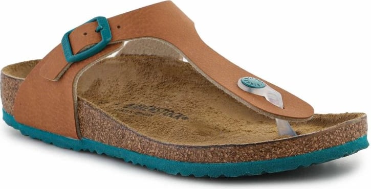 Papuqe për fëmijë Birkenstock Gizeh, ngjyrë kafe