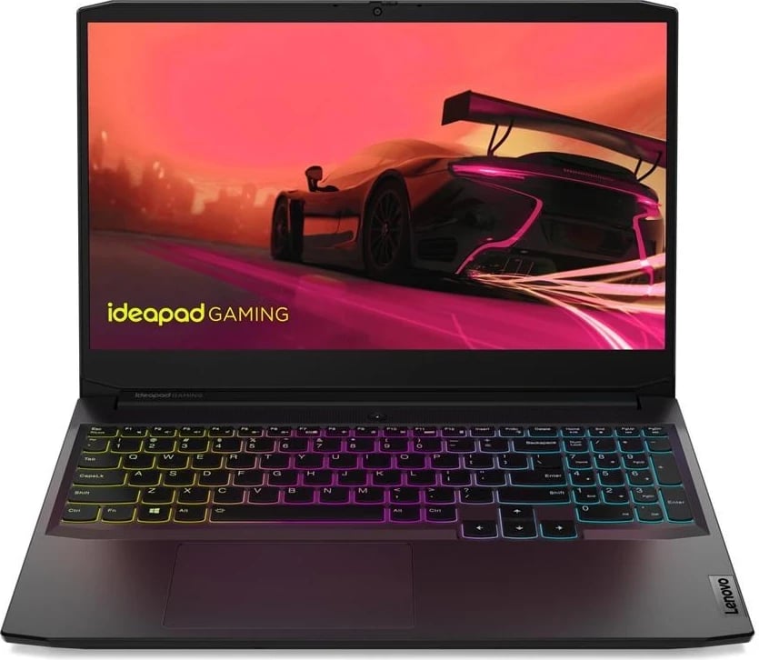 Gaming Laptop Lenovo, IdeaPad Gaming 3, 39.6 cm (15.6") Full HD AMD Ryzen™ 5 5500H 16 GB DDR4-SDRAM 512 GB SSD NVIDIA GeForce RTX 2050 Wi-Fi 5 (802.11ac) Windows 11 Home Black