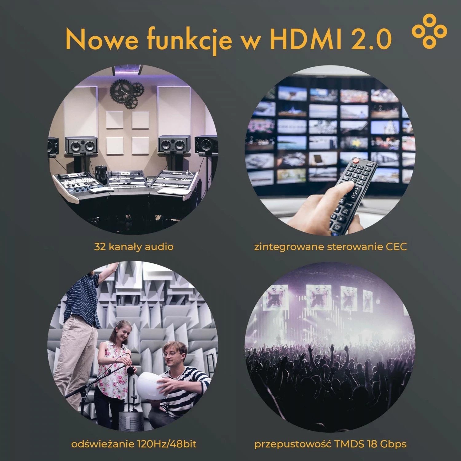 Kabllo HDMI optike Claroc 2.0 AOC 4K@60Hz 100m, e zezë