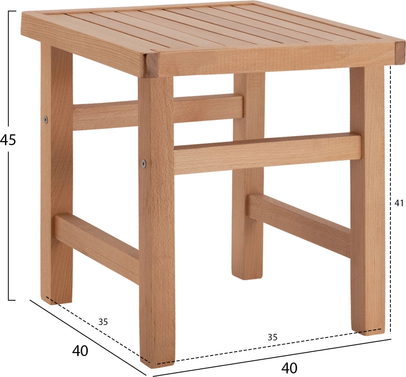 Karrige për bar-Tavolinë natyrale Koli 40x40x45 cm FH289.03