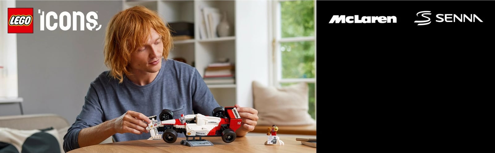 Set ndërtimi LEGO McLaren MP4/4 & Ayrton Senna, 693 pjesë, shumëngjyrësh