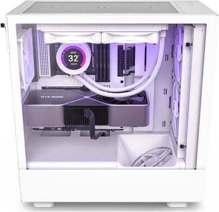 Kasë kompjuteri NZXT H5 Flow, me xham, i bardhë 