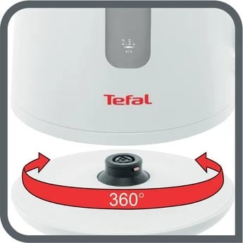 Çajnik elektrik Tefal Element KO200130, 1.7 L, 2400 W, Bardhë