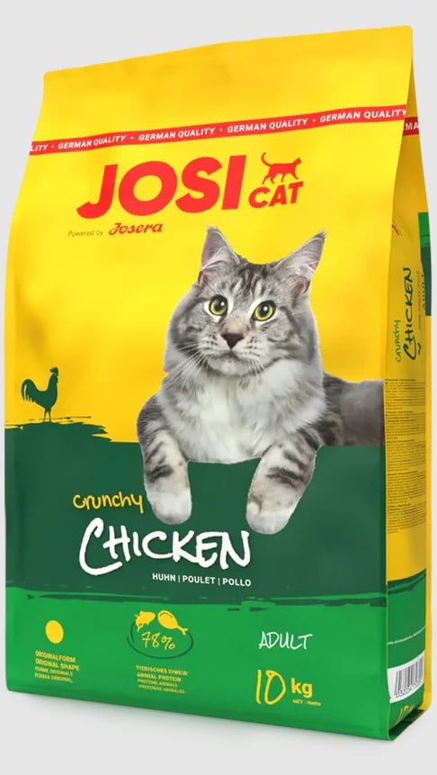 Ushqim i thatë për mace Josicat Crunchy Chicken, 10 kg