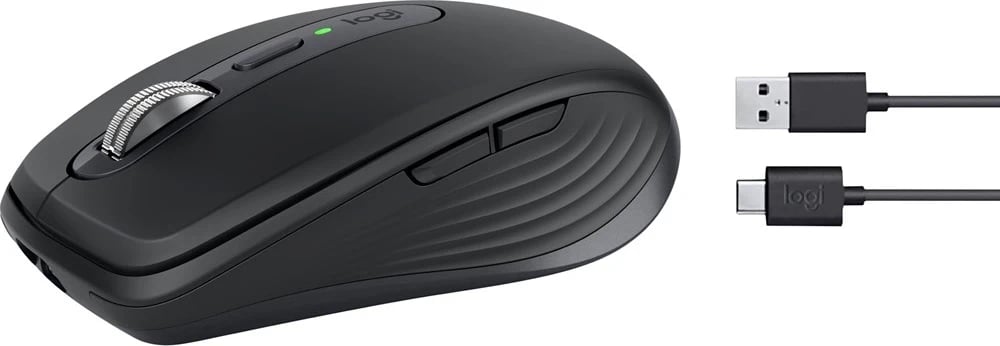 Maus Logitech MX Anywhere 3S, me lidhje RF Wireless + Bluetooth, 8000 DPI