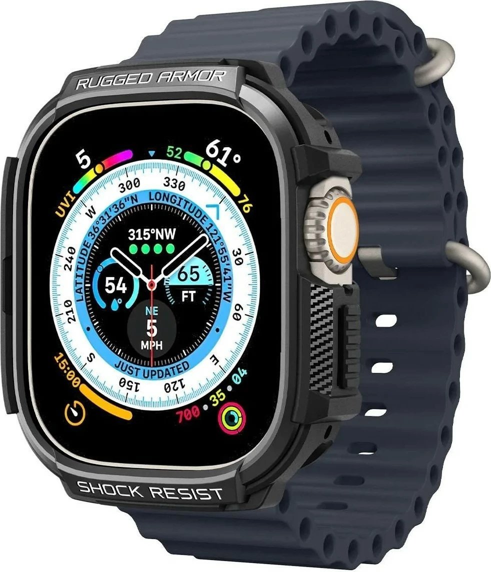 Rrip dhe mbështjellës për Apple Watch Ultra (49mm) Spigen, të zeza