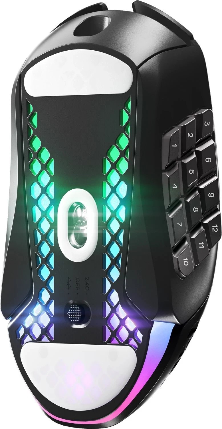 Maus pa tel SteelSeries Aerox 9 Wireless, me ngjyrë të zezë
