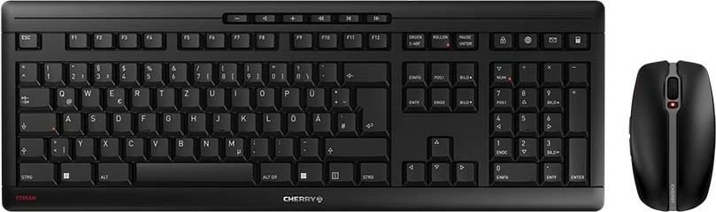 Set tastierë dhe maus Cherry Stream Desktop, Wireless, RF Wireless, QWERTZ, i zi