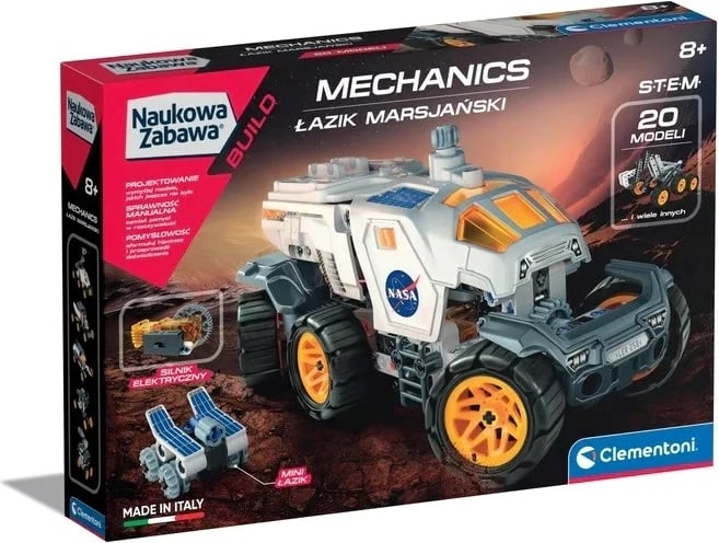 Lodër edukative Clementoni Mechanics Martian Rover, e bardhë