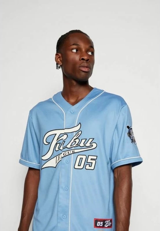 Fanellë Baseball Fubu Varsity për Meshkuj, Blu