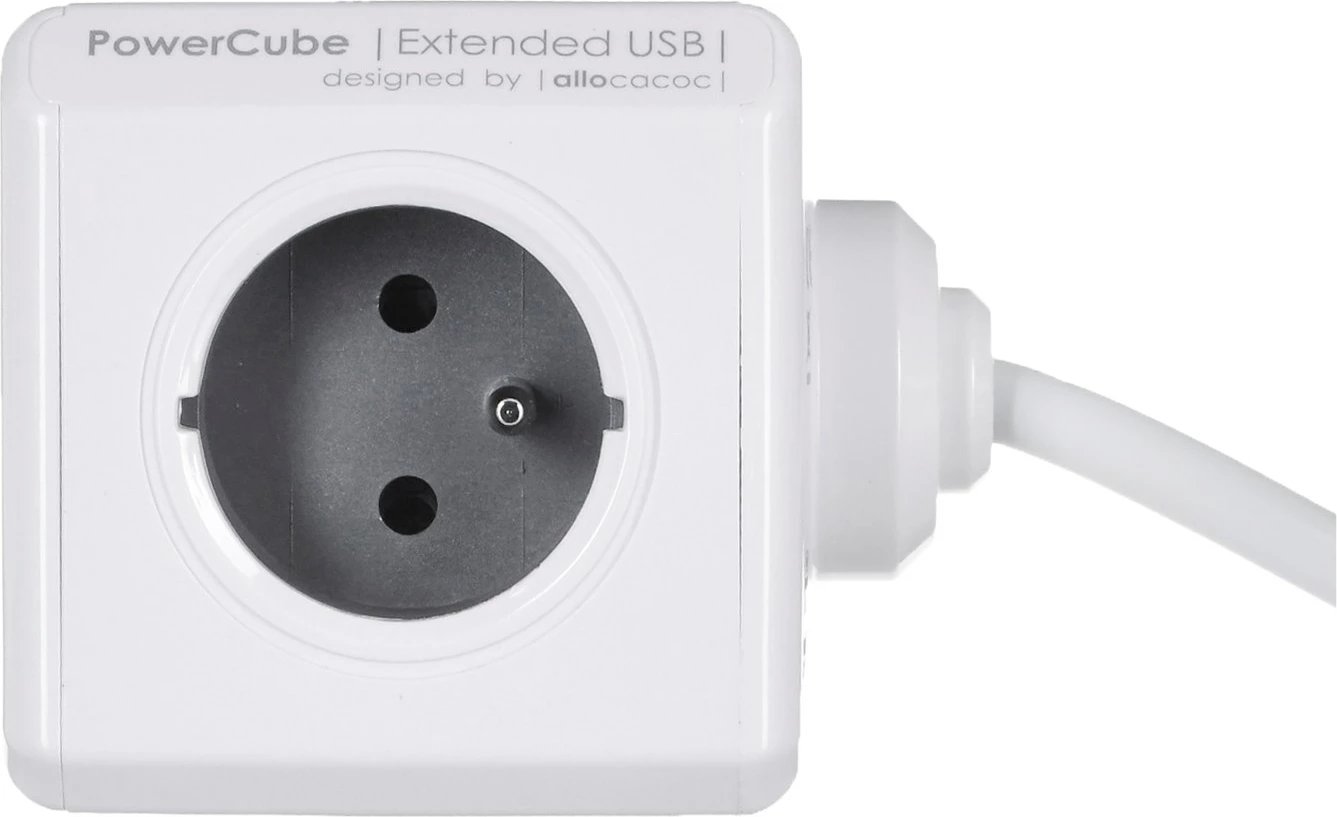 Zgjatues i Fuqisë Allocacoc PowerCube Extended USB, me 3m kabëll