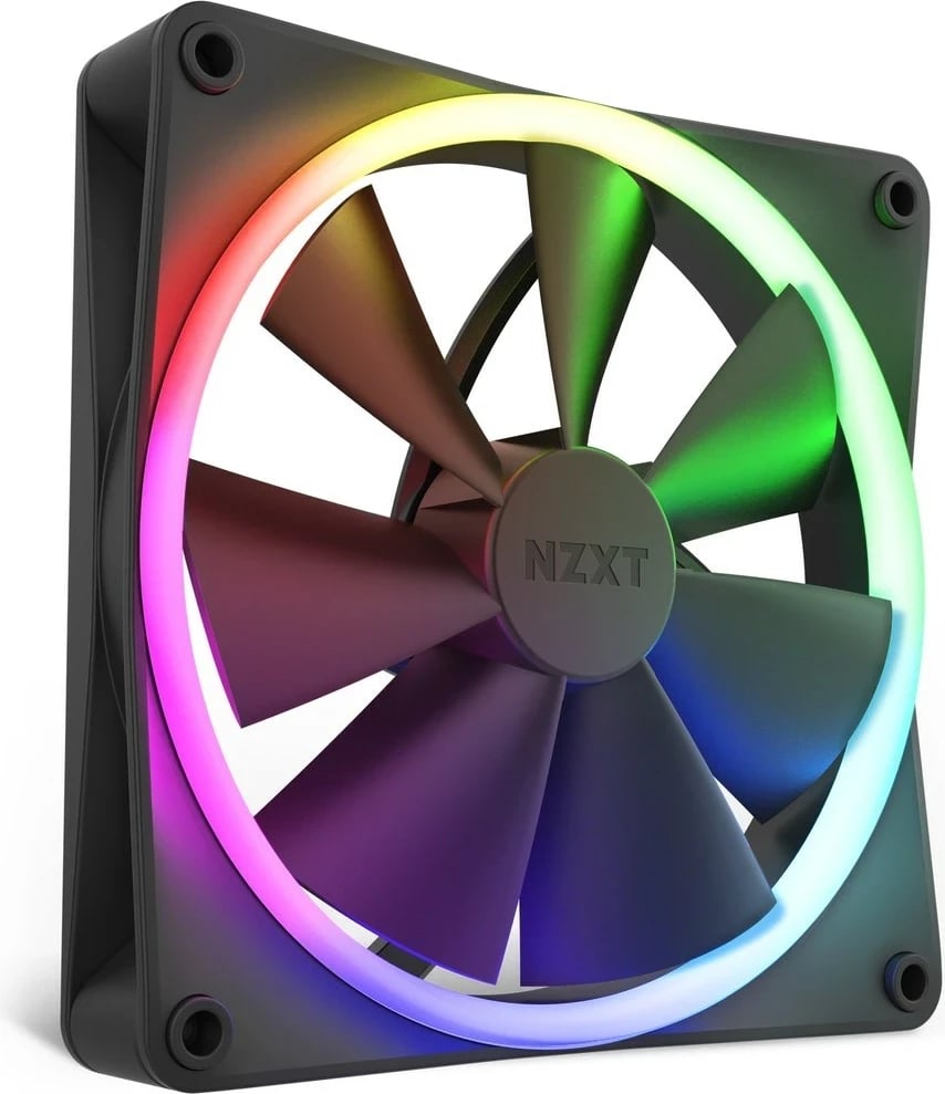 Ventilator për kasë NZXT F140 RGB, 14 cm, i zi