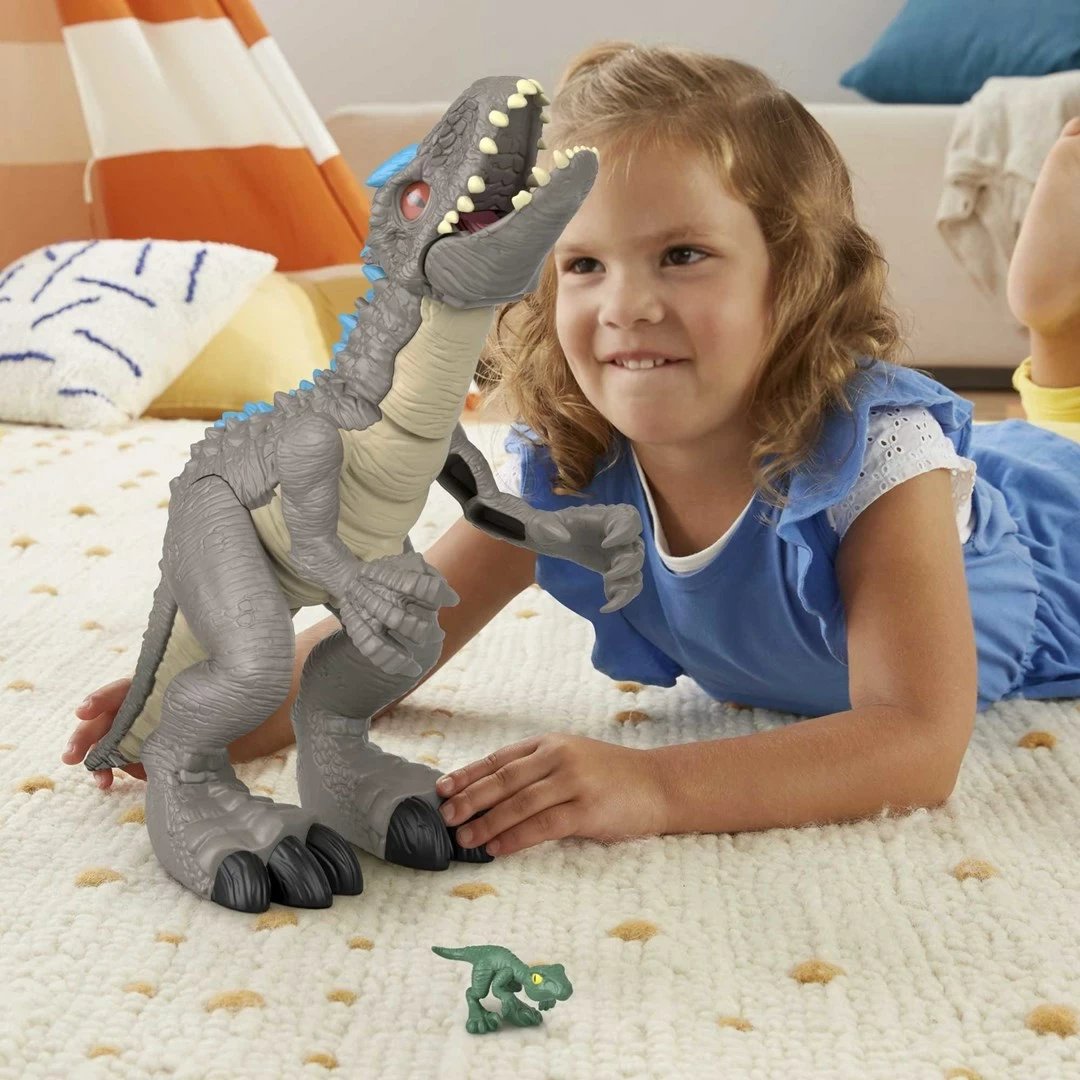 Lodër dinosaur Fisher-Price Imaginext Jurassic World Thrashing Indominus Rex, shumëngjyrëshe