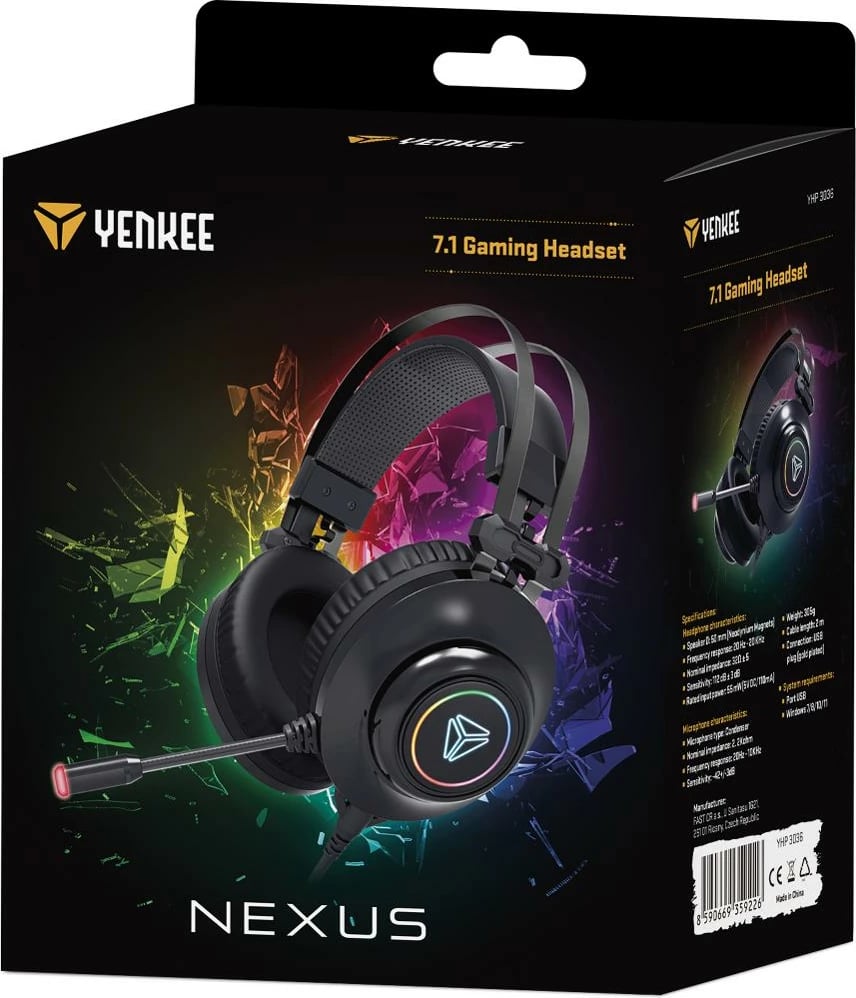 Kufje Gaming Yenkee YHP 3036 Nexus, te zeza