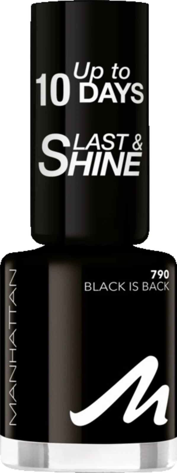 Llak për thonjë Manhattan, Up To 10 Days Last & Shine , 790 Black Is Back, 8ml