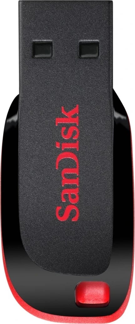 USB Sandisk Cruzer Blade, 64 GB, i zi/ kuq