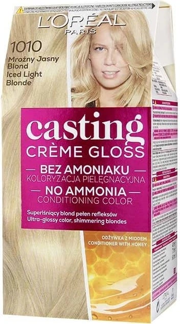 Ngjyrë për flokë Loreal Casting, 1010 Light Iced Blonde 48 ml