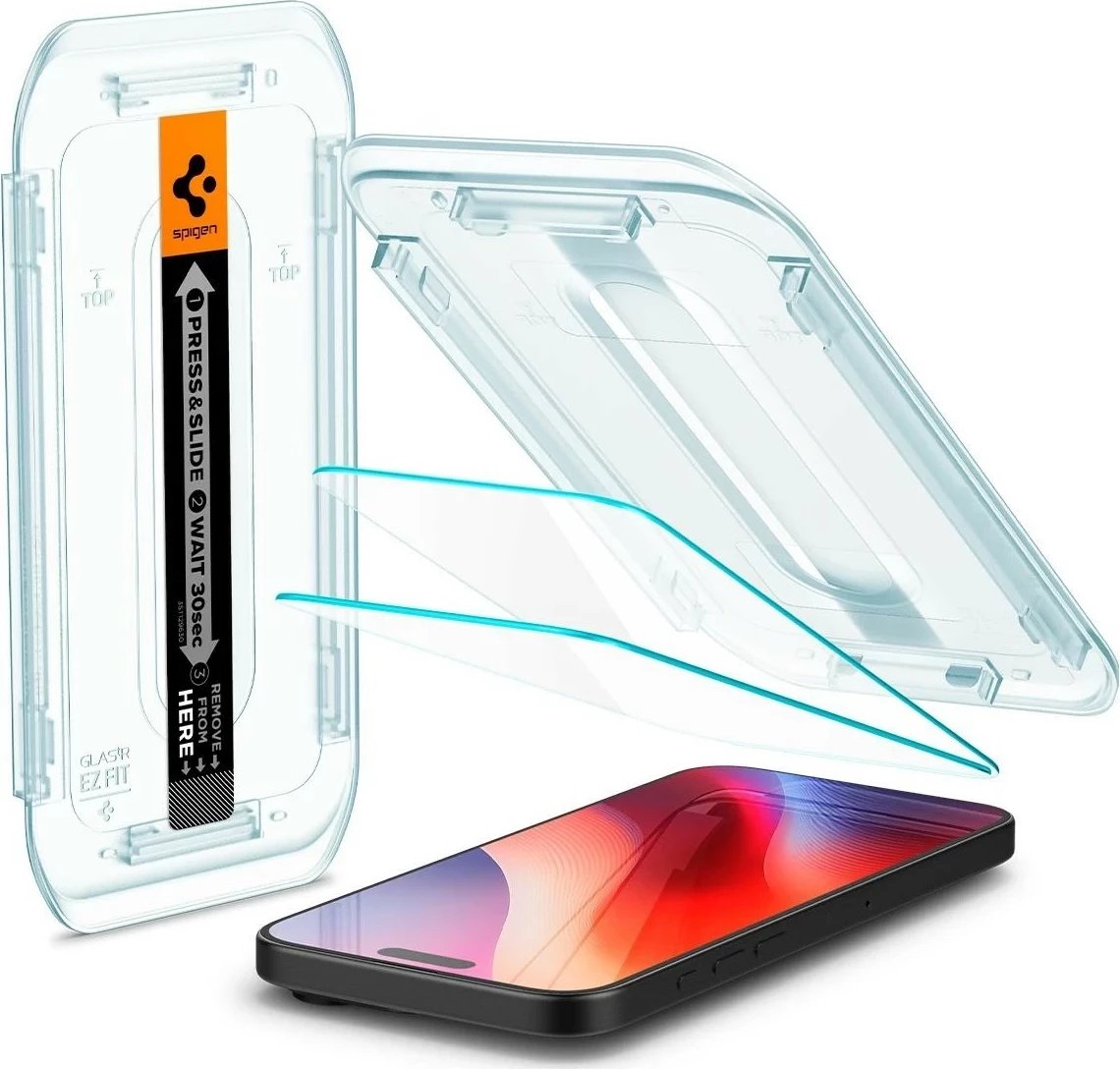 Xham mbrojtës SPIGEN Glas.TR EZ Fit, Apple iPhone 16 Pro, transparent