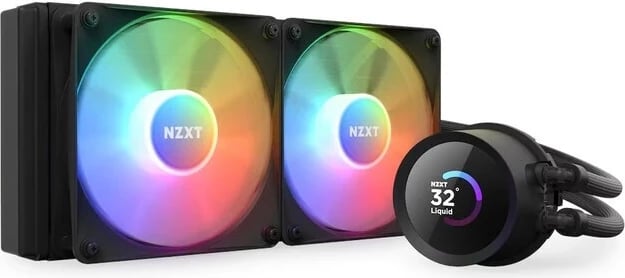 Ftohës uji CPU NZXT Kraken 240 RGB LCD, i zi