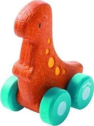 Lojë lodër Plan Toys Pojazd Dinozaur Rex, dru, portokalli