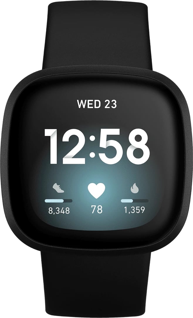 Smartwatch FitBit Versa 3, 1.58", e zezë