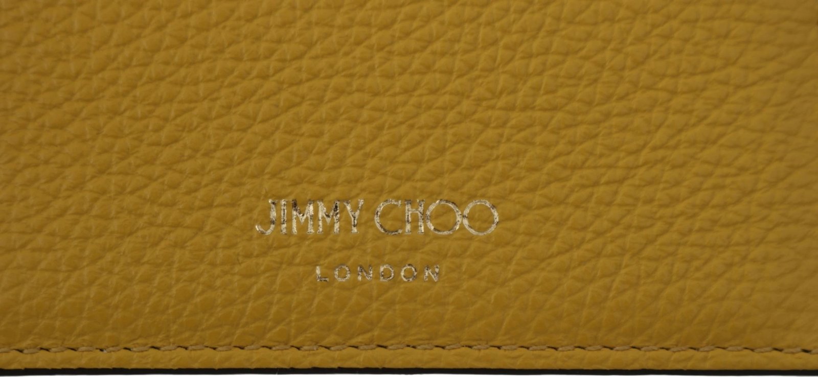 Mbajtëse kartash prej lëkure Jimmy Choo, e verdhë