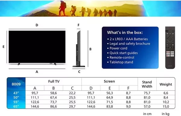 Televizor Philips smart AMBILIGHT 65PUS8009/12, 65", 4K Ultra HD, i zi 