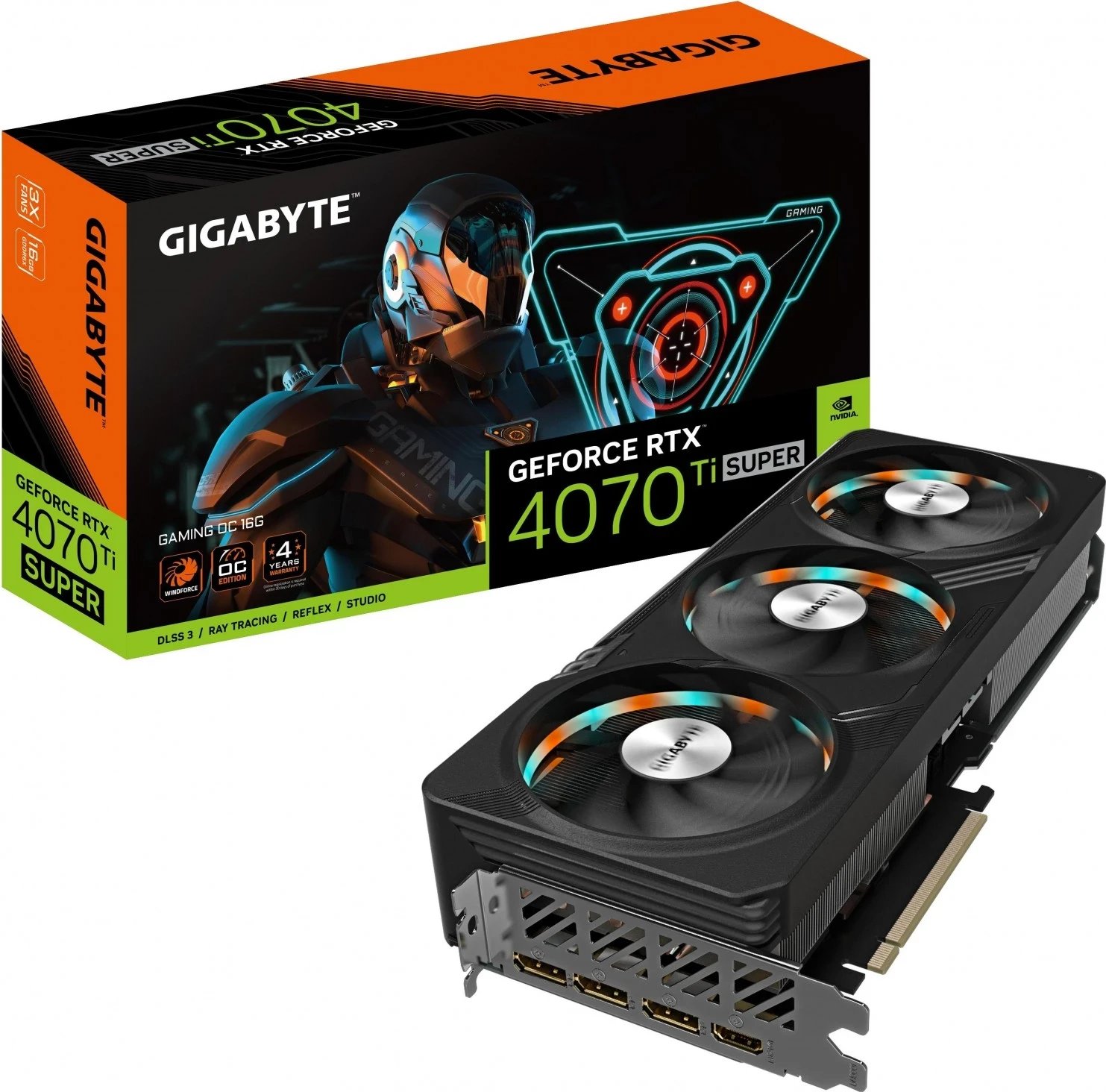 Kartë Grafike Gigabyte GeForce RTX 4070 Ti SUPER GAMING OC, 16GB GDDR6X