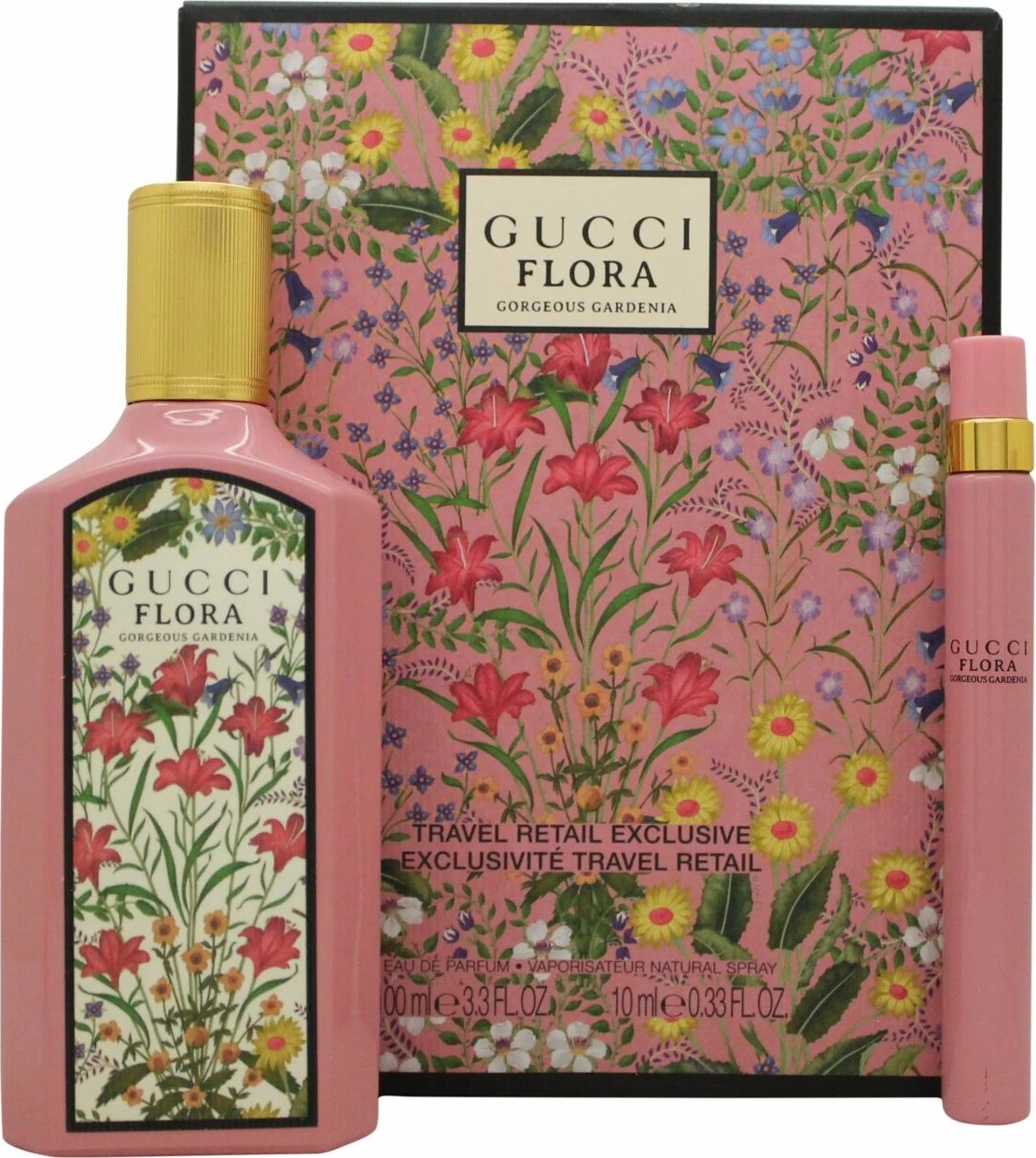 Set Gucci Flora Gorgeous Gardenia, 100ml x 10ml EDP