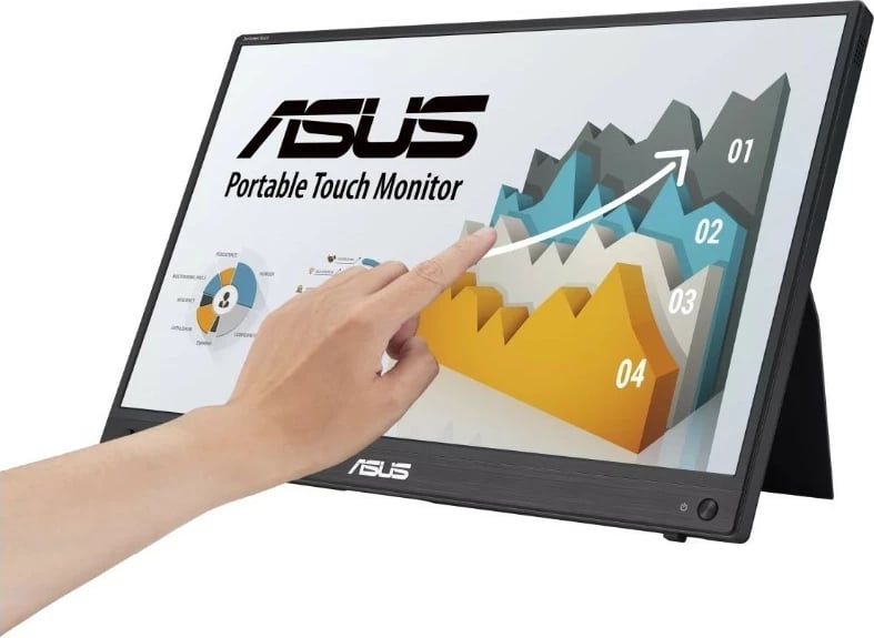 Monitor portativ ASUS ZenScreen Touch MB16AMTR, 15 inch, Full HD, i zi