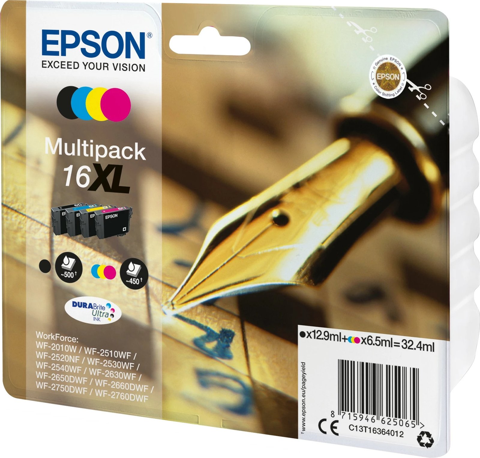 Multipack bojë Epson Pen and Crossword 16XL DURABrite Ultra, XL, 4 ngjyra