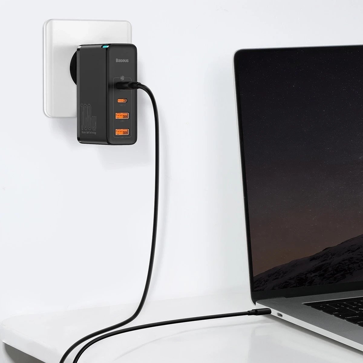 Karikues Baseus GaN2 Pro, 2x USB + 2x USB-C, 100W, EU, i zi