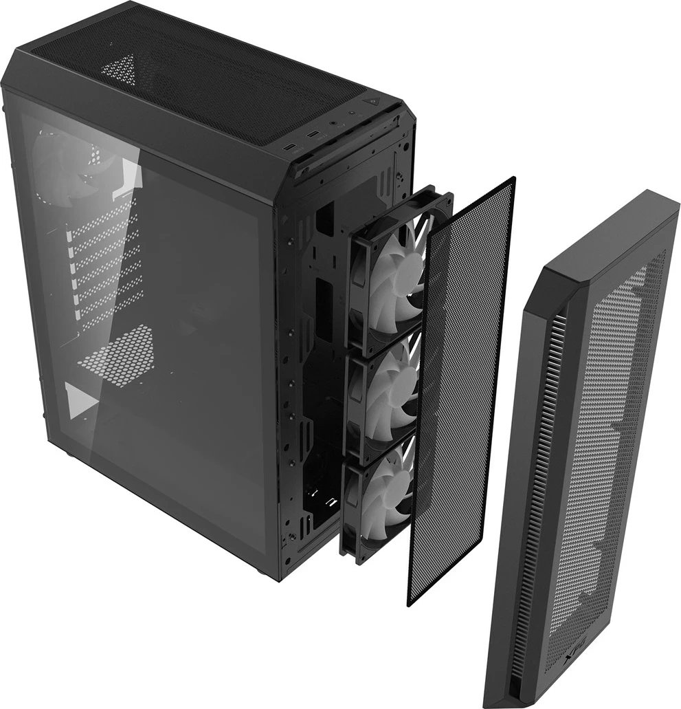 Kasë XPG VALOR AIR PLUS, Mid-Tower, PC, E zezë