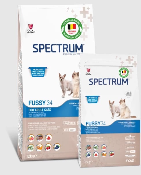 Ushqim për mace të rritura Spectrum Fussy 34, 2 kg