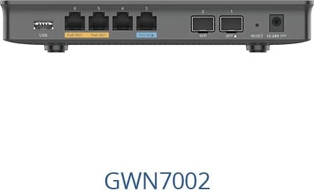 Router VPN Gigabit Multi-WAN Grandstream Networks GWN7002, Ethernet WAN, 2.5 Gigabit Ethernet, Gigabit Ethernet, Zi