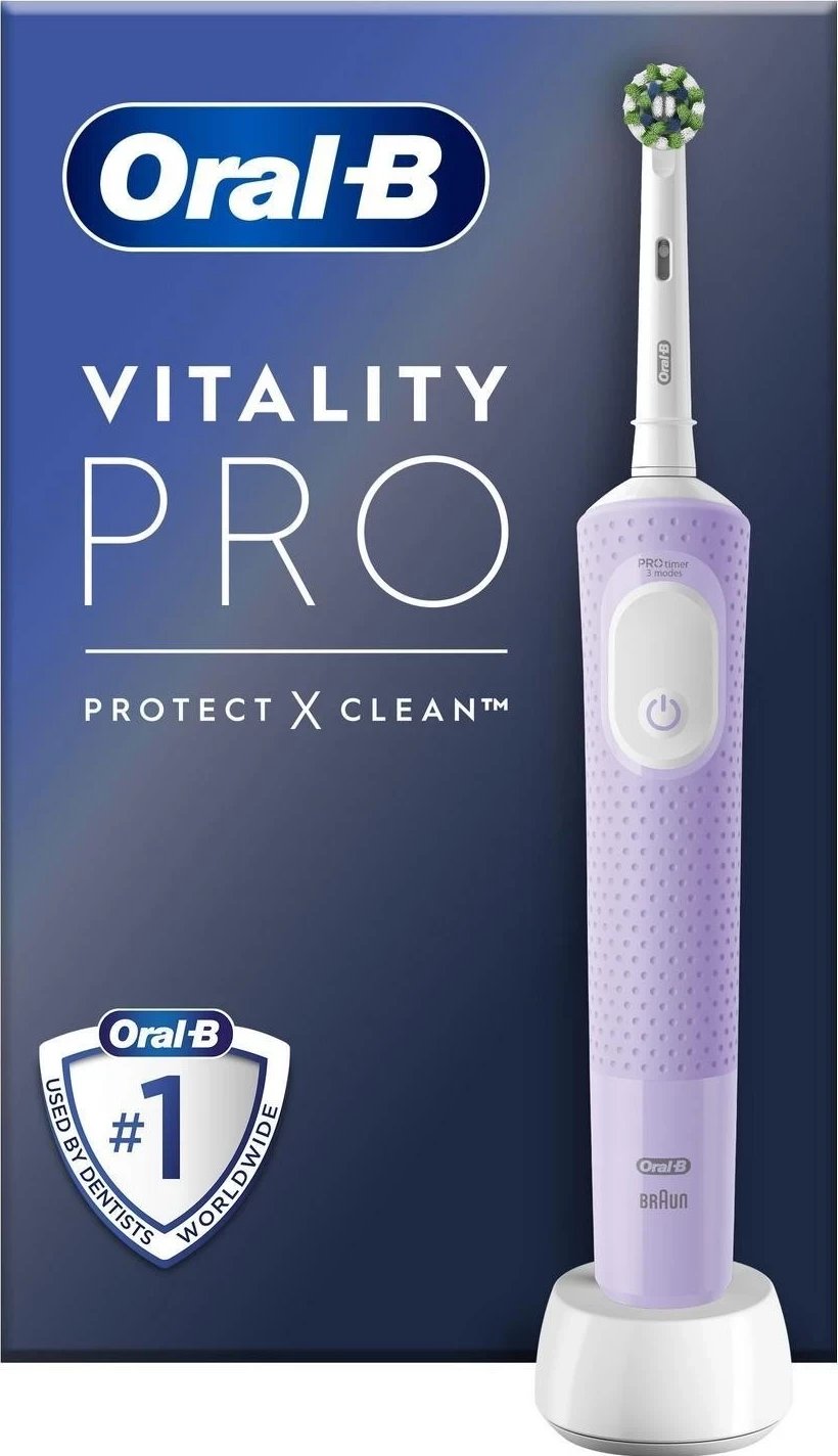 Furçë dhëmbësh elektrike Oral-B Vitality Pro Protect X Clean, ngjyrë vjollcë