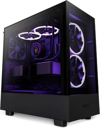 Kasë NZXT H5 Elite, midi Tower, 1 x USB 3.1, 1 x USB-C 3.1, audio, e zezë