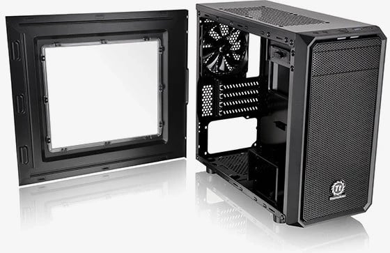 Kasë Thermaltake Versa H15, me dritare, ngjyrë e zezë