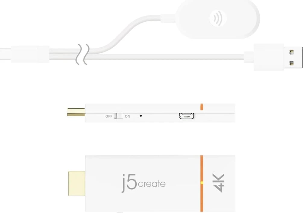 Adapter wireless për ekran j5create JVAW76, i bardhë