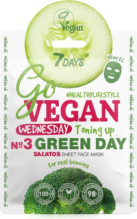 Maskë për fytyrë 7days Go Vegan Wednesday, 25 gr